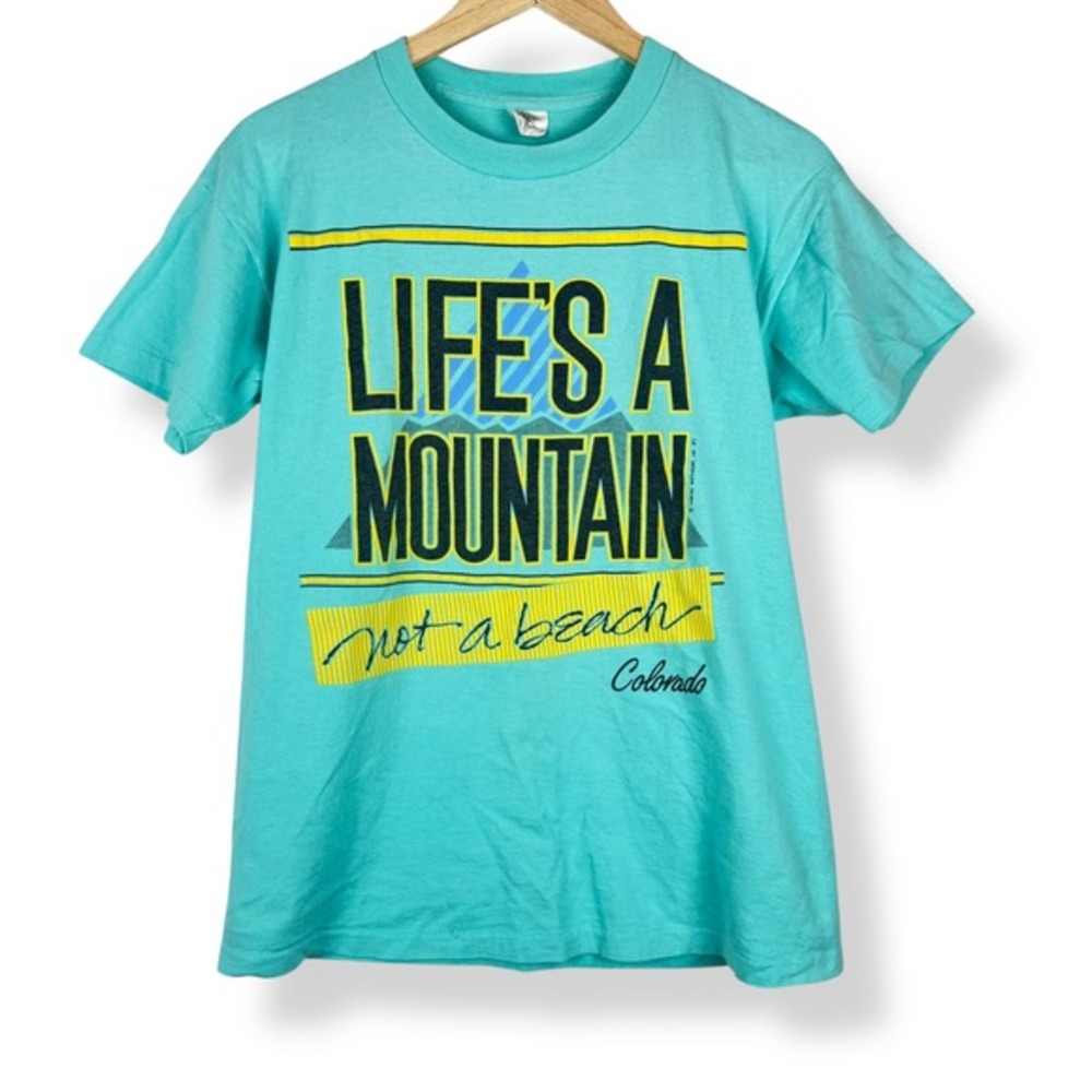 Colorado Vintage 80s T Shirt Size Medium Single Stitch Life's A Mountain Unisex